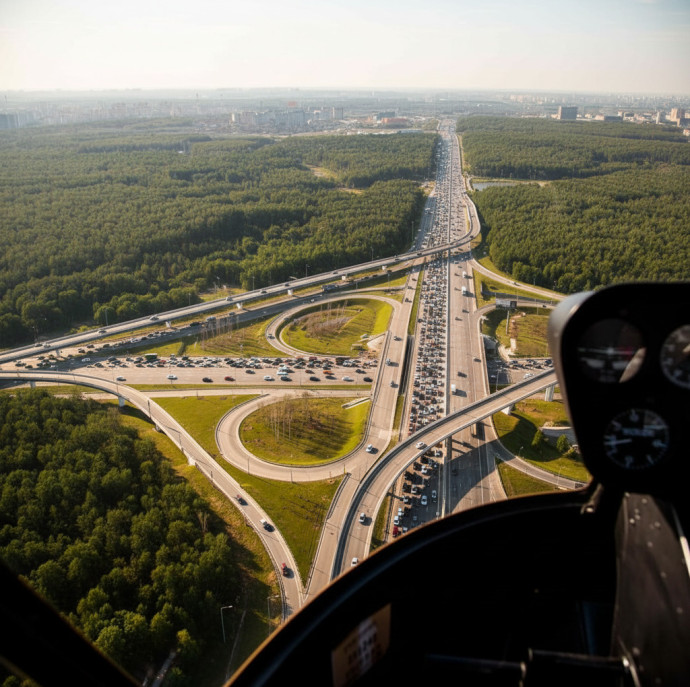 Полет на вертолете в Москве