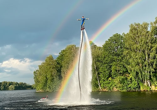 Полет на флайборде Поведники в Москве