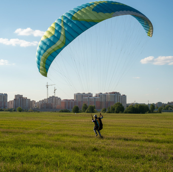 Обзорный полет на параплане в Москве