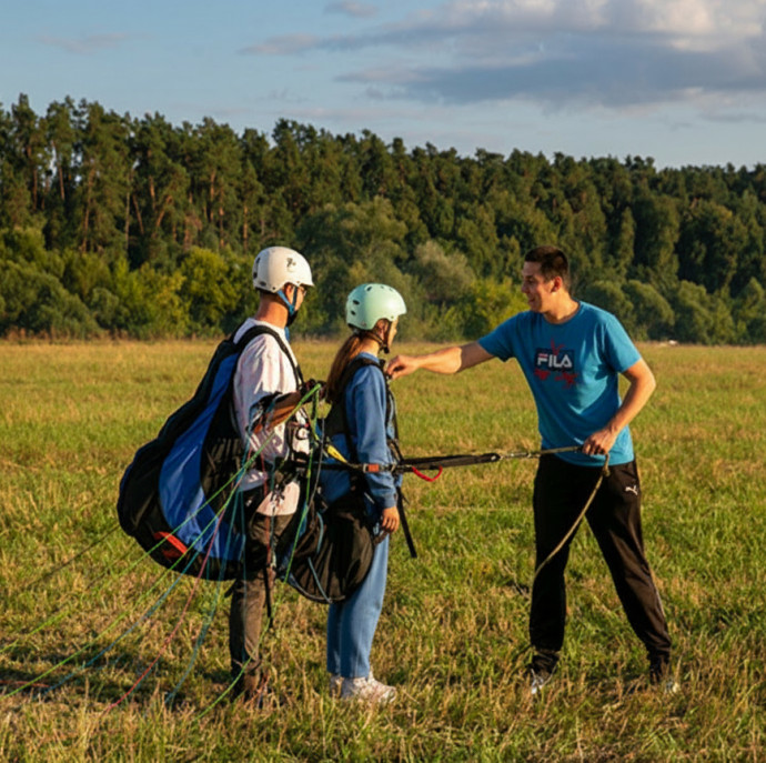Обзорный полет на параплане в Москве