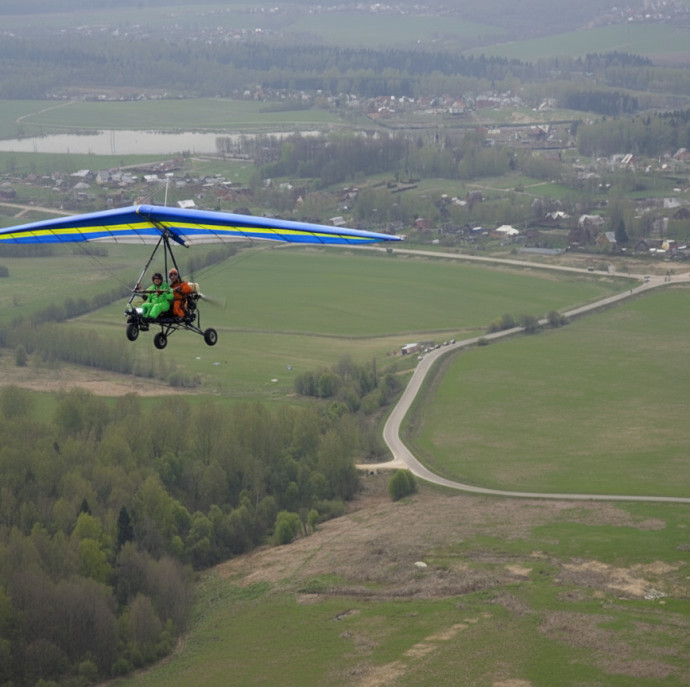 Полёт на дельталете в Москве