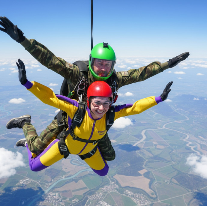 Прыжок с парашютом в тандеме в Москве