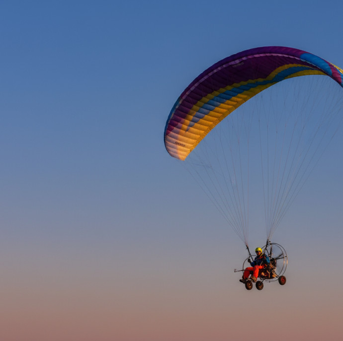 Полет на мотопараплане в Москве