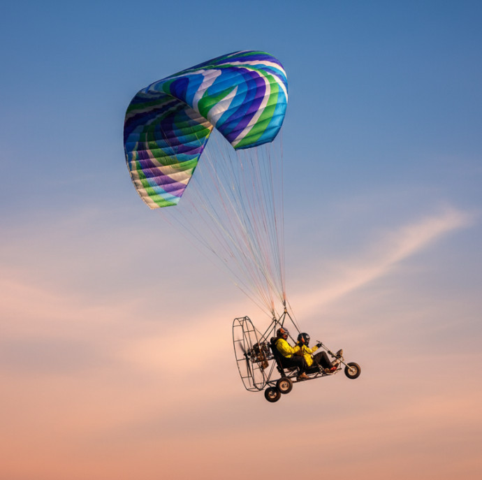 Полет на мотопараплане в Москве