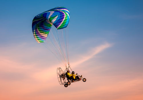 Полет на мотопараплане в Москве