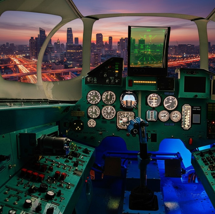 Авиатренажер Су-27 в Москве