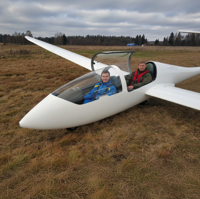 Полёт на планере Twin Astir в Москве