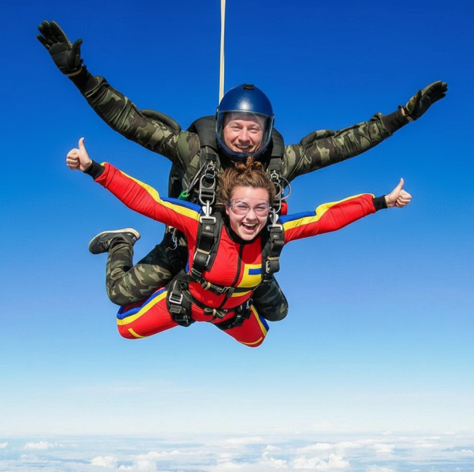 Прыжок с парашютом в тандеме на аэродроме Киржач в Москве