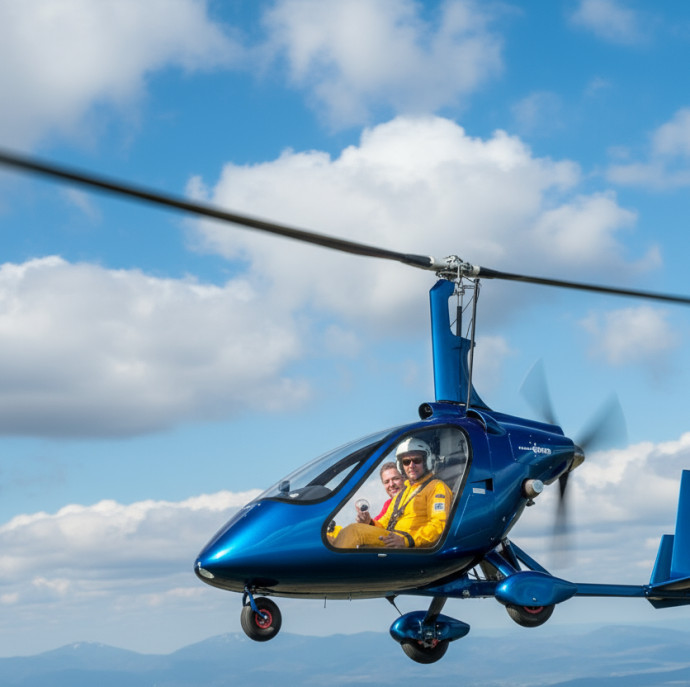 Экстремальный полет на гироплане в Москве