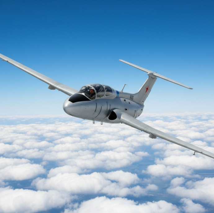 Высший пилотаж на реактивном самолете Л-29 в Москве