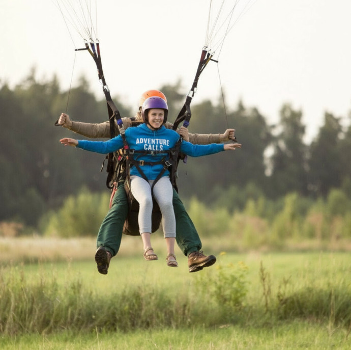 Базовый полет на параплане в тандеме в Москве