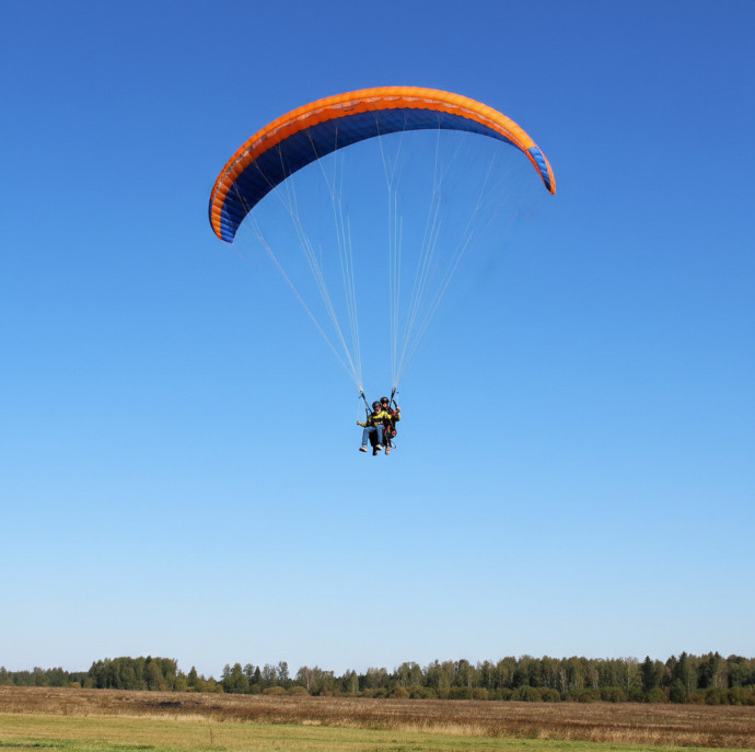 Высотный полет на параплане в Москве