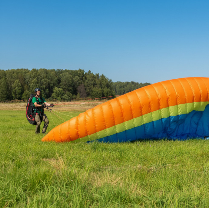 Полет на параплане День в школе в Москве