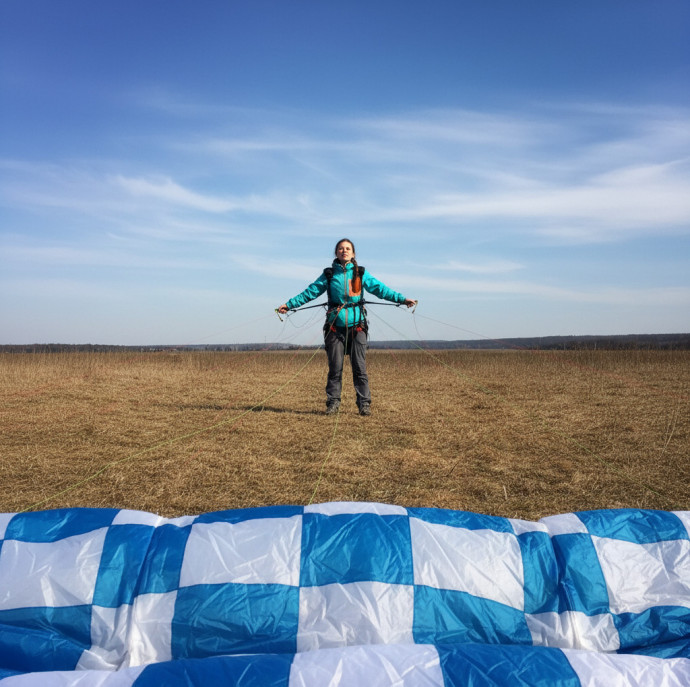 Полет на параплане День в школе в Москве