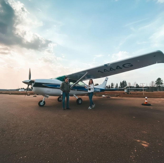 Полет на самолете Cessna 182 в Москве