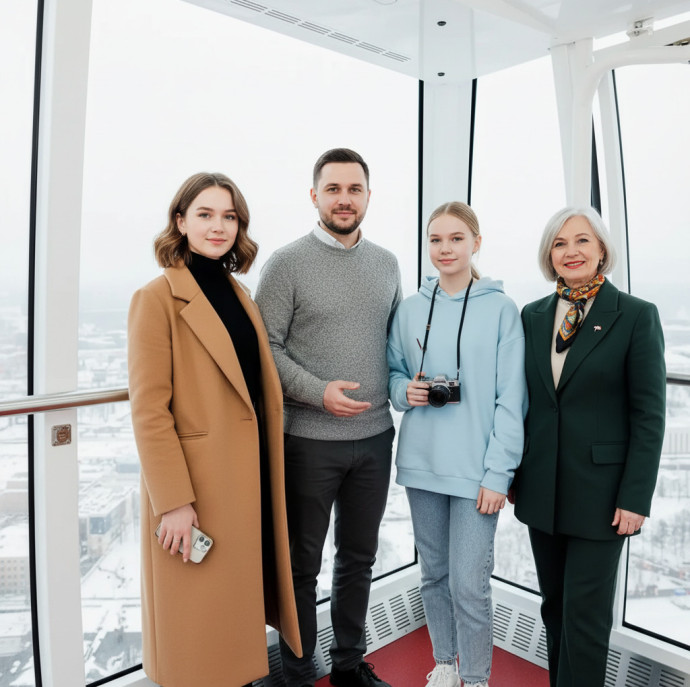 Индивидуальный прокат кабины аттракциона Колесо обозрения Солнце Москвы в Москве