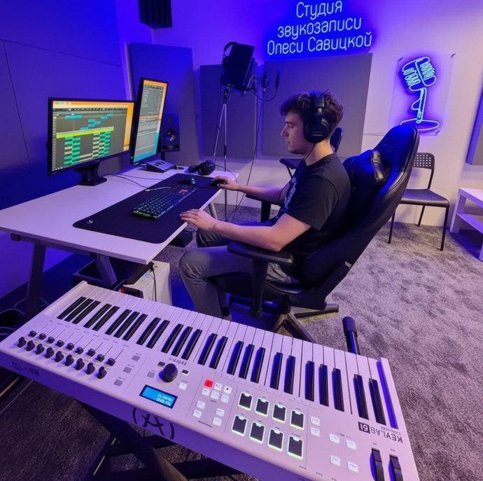 Запись песни трека в студии звукозаписи в Москве