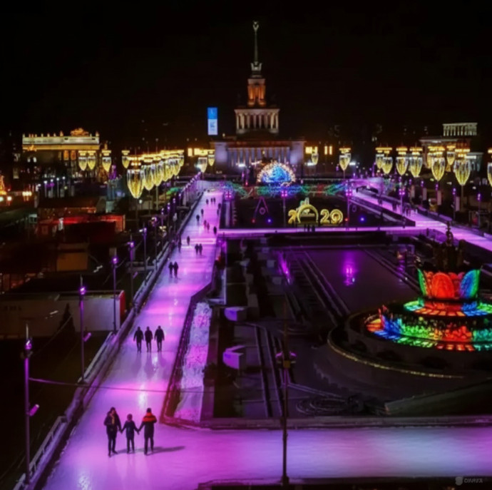 Каток на ВДНХ в Москве