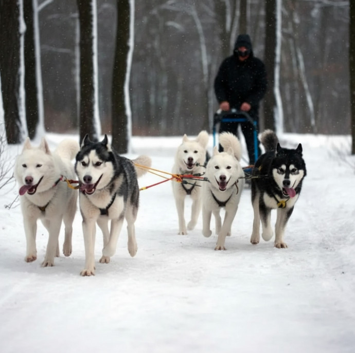 Прогулка в оленьей упряжке в Москве