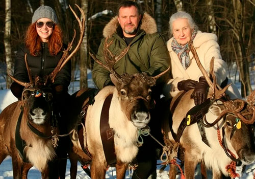 Прогулка в оленьей упряжке в Москве