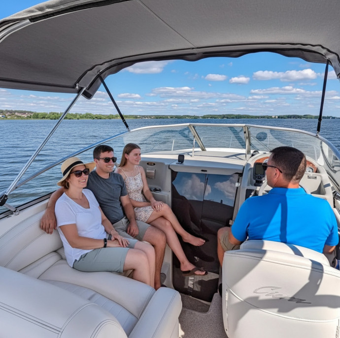 Прогулка на яхте с друзьями в Москве