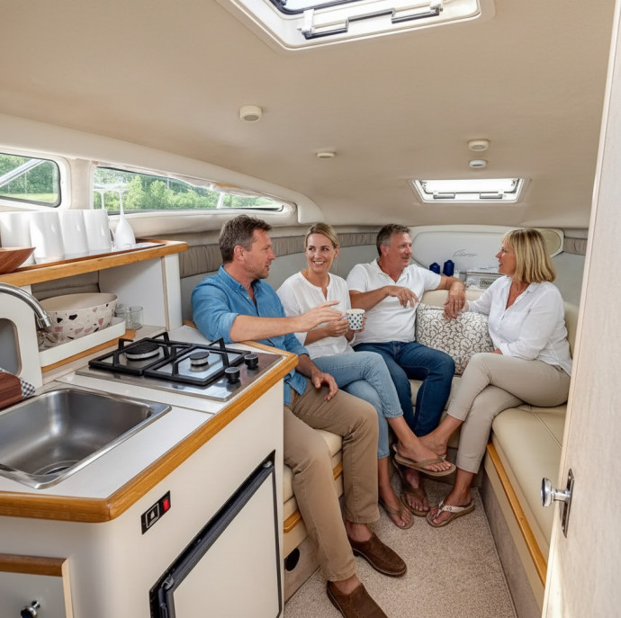 Прогулка на яхте с друзьями в Москве