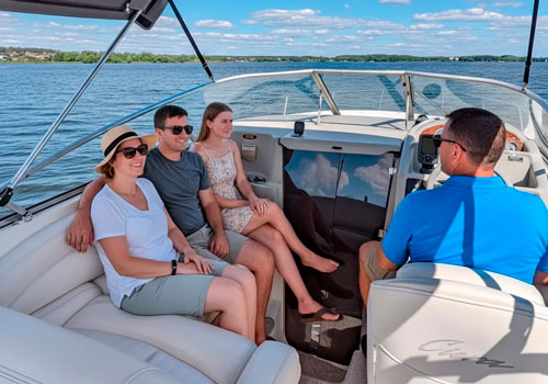 Прогулка на яхте с друзьями в Москве