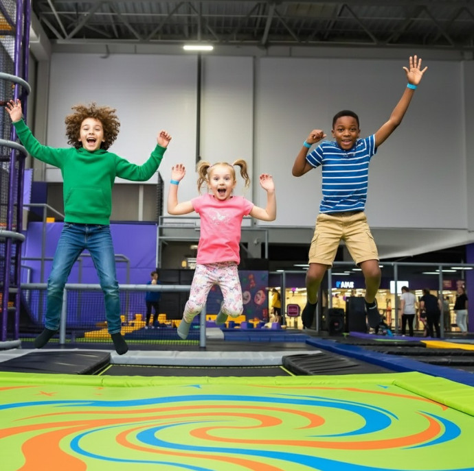 Прыжки на батуте в Москве