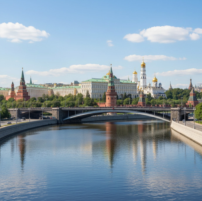 Прогулка на катере по Москва-реке Кремль в Москве