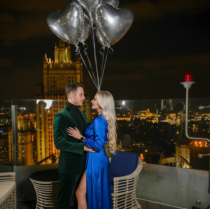 Романтическое свидание на крыше в Москве