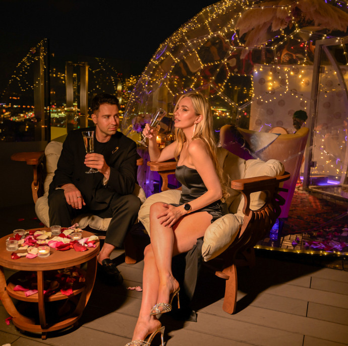 Романтическое свидание на крыше в Москве