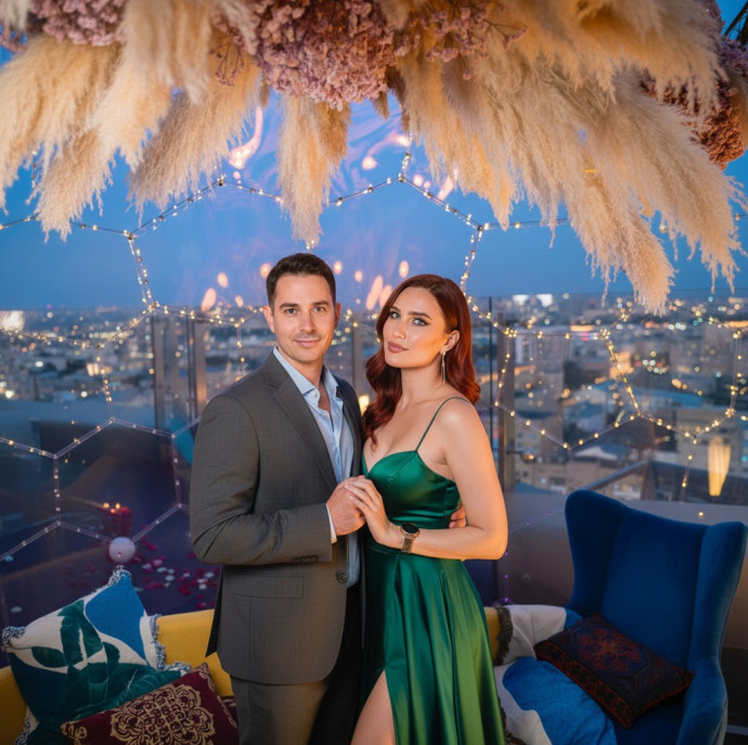 Романтическое свидание на крыше в Москве