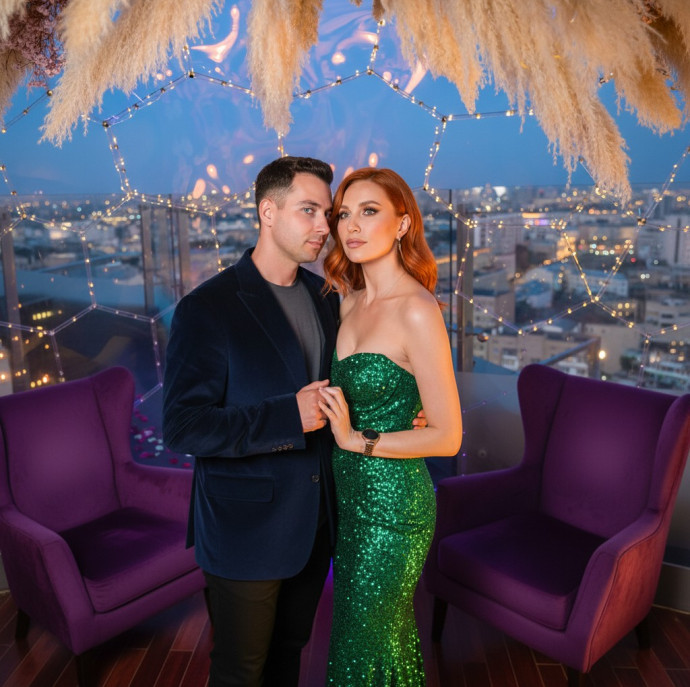 Романтическое свидание на крыше в Москве