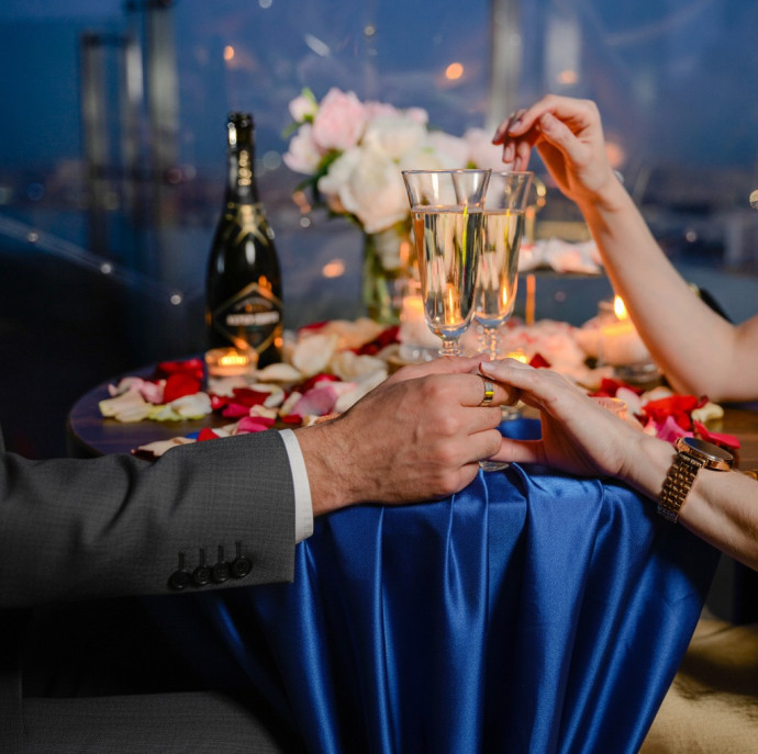 Романтическое свидание на крыше в Москве