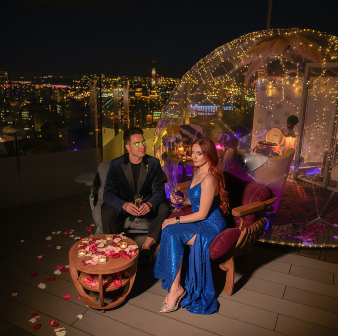 Романтическое свидание на крыше в Москве