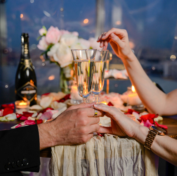 Романтическое свидание на крыше в Москве