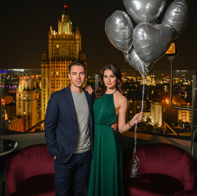 Романтическое свидание на крыше в Москве