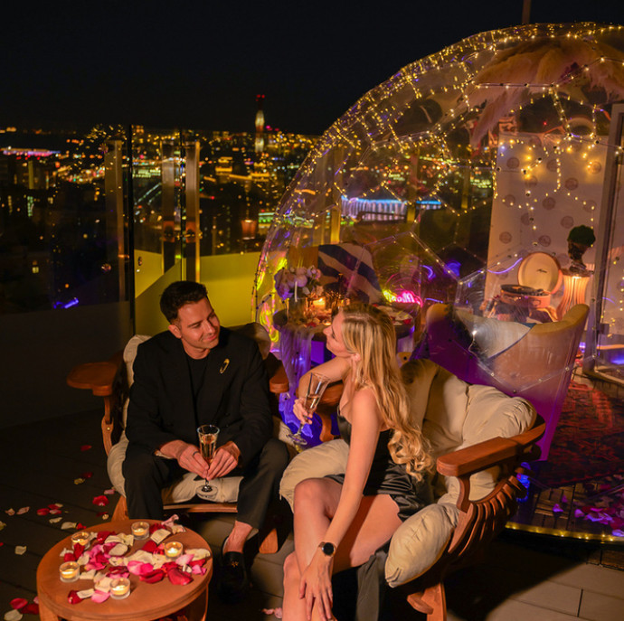 Романтическое свидание на крыше в Москве