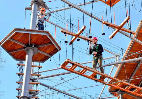 Веревочный парк на ВДНХ в Москве