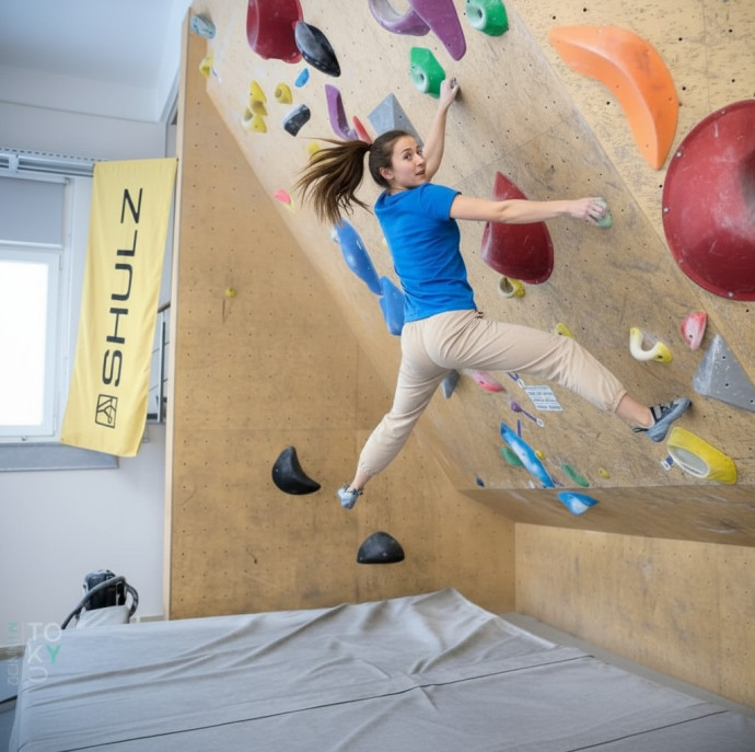 Тренировка на скалодроме в Москве