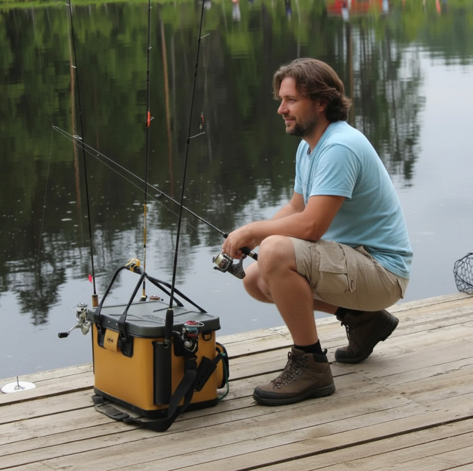 Рыбалка на озере в Москве