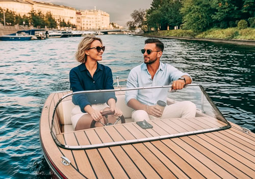 Прогулка за штурвалом катера по Москве-реке в Москве