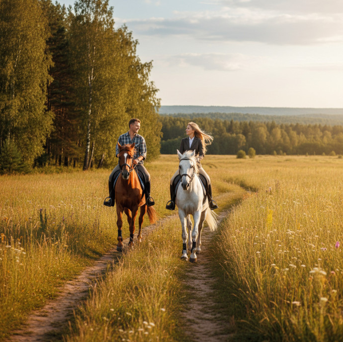 Конная прогулка для двоих в Москве