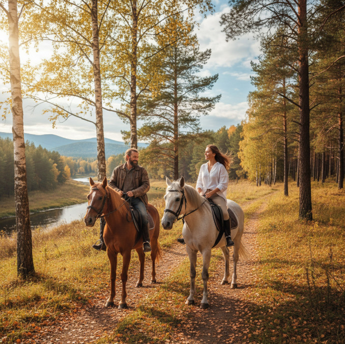 Конная прогулка для двоих в Москве
