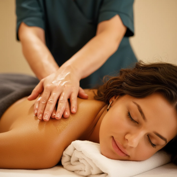 Арома-массаж с кремом или маслом в Москве