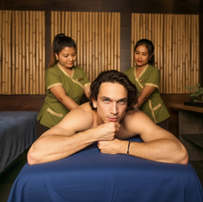 Тайский королевский массаж в 4 руки в Москве