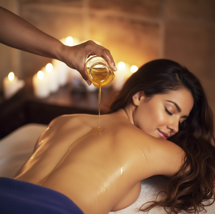 Массаж спины с маслом в Москве