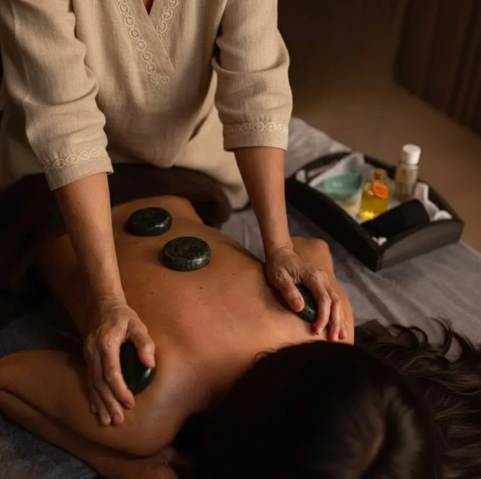 Тайская СПА программа массаж Арома стоун в Москве
