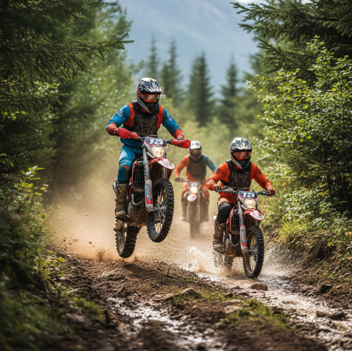 Катание на эндуро мотоцикле или питбайке в Москве