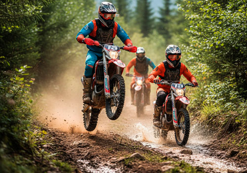 Катание на эндуро мотоцикле или питбайке в Москве